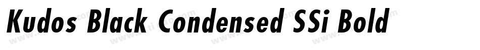 Kudos Black Condensed SSi Bold Condensed字体转换